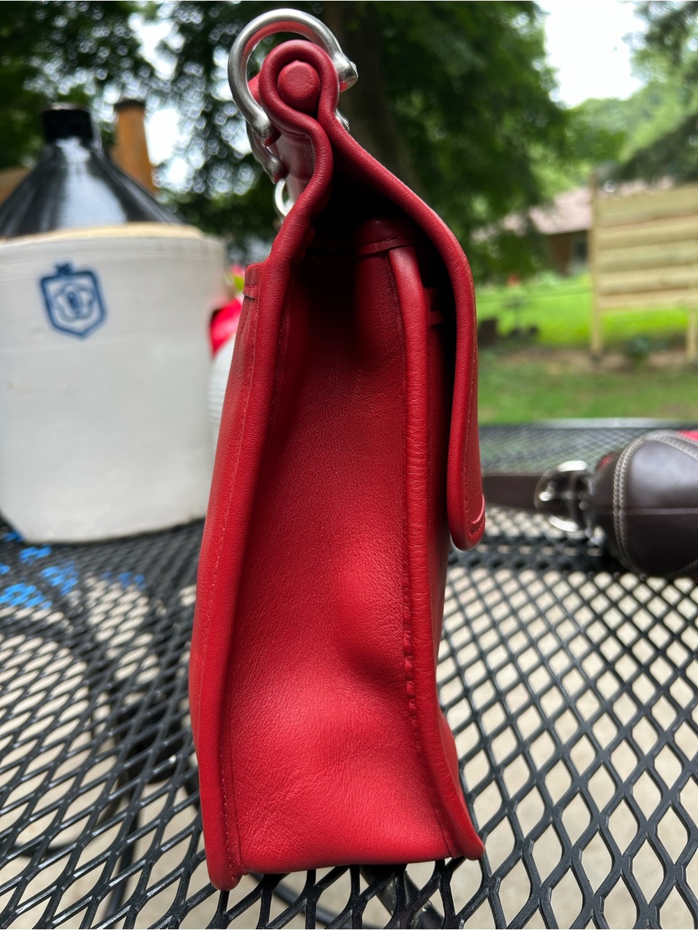 Coach Vintage Red Willis with Nickel hardware - Picture 3 of 11
